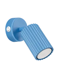 Design Wandlampe „Karbon“ mit Schalter Hellblau Sollux Lighting
