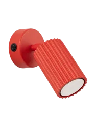 Design Wandlampe „Karbon“ mit Schalter Rot Sollux Lighting