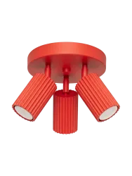 Design Deckenlampe „Karbon II“ 3-flammig Rot Sollux Lighting