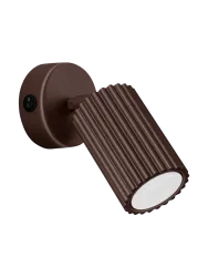 Design Wandlampe „Karbon“ mit Schalter Braun Sollux Lighting