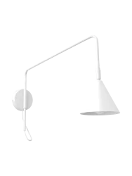 Design Wandlampe „Nox“ 1-flammig mit Schalter Weiss Sollux Lighting