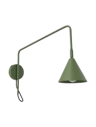 Design Wandlampe „Nox“ 1-flammig mit Schalter Olivgrün Sollux Lighting