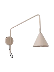 Design Wandlampe „Nox“ 1-flammig mit Schalter Taupe Sollux Lighting