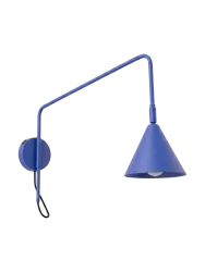 Design Wandlampe „Nox“ 1-flammig mit Schalter Ultramarin Sollux Lighting