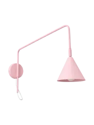 Design Wandlampe „Nox“ 1-flammig mit Schalter Rosa Sollux Lighting