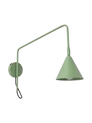 Design Wandlampe „Nox“ 1-flammig mit Schalter Salbeigrün Sollux Lighting