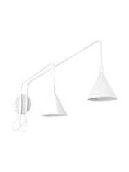 Design Wandlampe „Nox“ 2-flammig mit Schalter Weiss Sollux Lighting