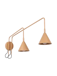 Design Wandlampe „Nox“ 2-flammig mit Schalter Gold Sollux Lighting