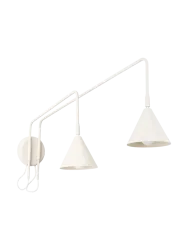 Design Wandlampe „Nox“ 2-flammig mit Schalter Beige Sollux Lighting