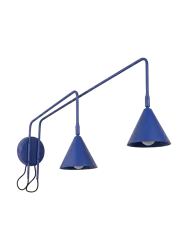 Design Wandlampe „Nox“ 2-flammig mit Schalter Ultramarin Sollux Lighting