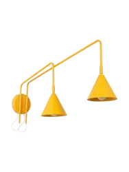 Design Wandlampe „Nox“ 2-flammig mit Schalter Gelb Sollux Lighting
