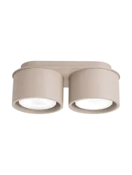 Design Deckenlampe „Modo“ 2-flammig Taupe Sollux Lighting