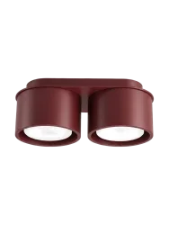 Design Deckenlampe „Modo“ 2-flammig Burgundrot Sollux Lighting