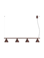 Design Pendellampe „Nox“ 4-flammig Braun Sollux Lighting