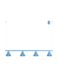 Design Pendellampe „Nox“ 4-flammig Hellblau Sollux Lighting