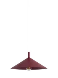 Design Pendellampe „Nox“ Burgundrot Ø 40 cm Sollux Lighting