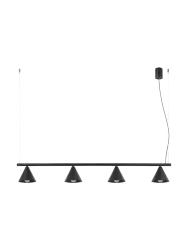 Design Pendellampe „Nox“ 4-flammig Schwarz Sollux Lighting