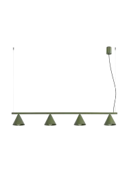 Design Pendellampe „Nox“ 4-flammig Olivgrün Sollux Lighting