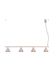 Design Pendellampe „Nox“ 4-flammig Taupe Sollux Lighting
