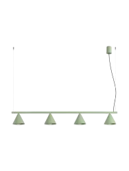 Design Pendellampe „Nox“ 4-flammig Salbeigrün Sollux Lighting