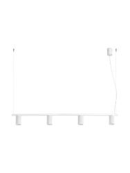 Design Hängelampe „Karbon“ 4-flammig Weiss Sollux Lighting