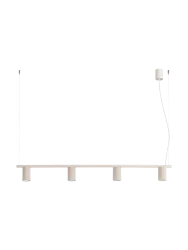 Design Hängelampe „Karbon“ 4-flammig Beige Sollux Lighting