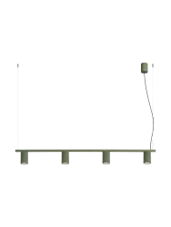 Design Hängelampe „Karbon“ 4-flammig Olivgrün Sollux Lighting