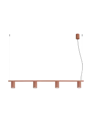 Design Hängelampe „Karbon“ 4-flammig Ockerrot Sollux Lighting