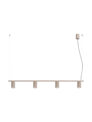Design Hängelampe „Karbon“ 4-flammig Taupe Sollux Lighting