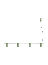 Design Hängelampe „Karbon“ 4-flammig Salbeigrün Sollux Lighting
