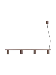 Design Hängelampe „Karbon“ 4-flammig Braun Sollux Lighting