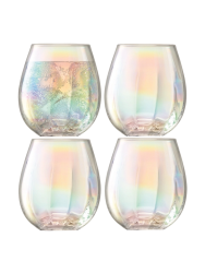 LSA International Becher-Set Pearl Mehrfarbig Glas 0.425 l - Farbe: Perlmutt - Becher-Set