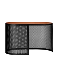 Design Beistell-/ Couchtisch „Pausillus“ mit Nussbaum Tischplatte AYTM