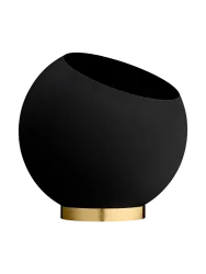 In-/Outdoor Design Blumentopf „Globe“, Schwarz/Gold AYTM