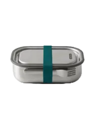 Multifunktionelle Edelstahl Lunch-Box „Blum“ 1000 ml black+blum