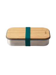 Premium Edelstahl Sandwich-Box „Blum“ 900 ml black+blum