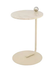Travertin Design Beistelltisch „Castellum“ Ø 40 x 60 cm AYTM