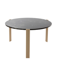 Marmor Design Beistell-/ Couchtisch „Tribus“ Light Sand/Schwarz AYTM