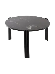 Marmor Design Beistell-/ Couchtisch „Tribus“ Schwarz AYTM