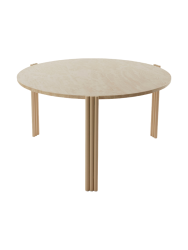 Marmor Design Beistell-/ Couchtisch „Tribus“ Light Sand/Travertin AYTM