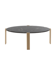 Marmor Design Beistell-/ Couchtisch „Tribus“ Light Sand/Schwarz AYTM