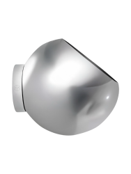 In-/Outdoor Design Blumentopf für die Wandmontage „Globe“, Silver AYTM
