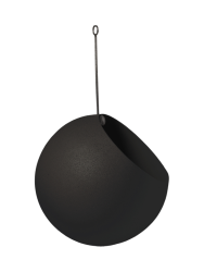 Hängender In-/Outdoor Design Blumentopf „Globe“, Schwarz AYTM