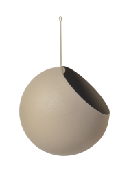 Hängender In-/Outdoor Design Blumentopf „Globe“, Taupe AYTM