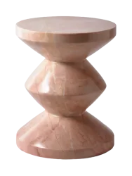 Massiver Design Hocker & Beistelltisch „Zig Zag“ aus Marmor Pols Potten