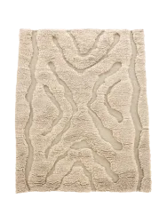 Handgewebter Design Teppich „Trondheim“ aus 100% Wolle Beige 170 x 240 cm VE DESIGN