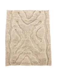 Handgewebter Design Teppich „Trondheim“ aus 100% Wolle Beige 200 x 300 cm VE DESIGN