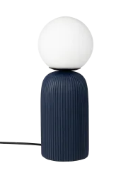 Design Tischlampe „Dash“ mit Keramiksockel, Ø 15 x 38 cm, Dunkelblau Zuiver