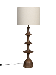 Design Tischlampe „Cath Walnut“ Ø 34 x 90 cm Dutchbone