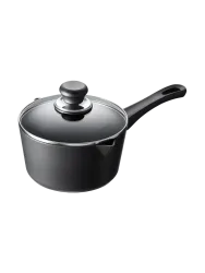 Premium Stielkasserolle „Classic Induktion“ inkl. Deckel Schwarz Ø 18 cm, 1.8 Liter SCANPAN